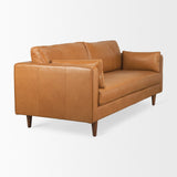 Elton Tan Leather Sofa - Ornate Home
