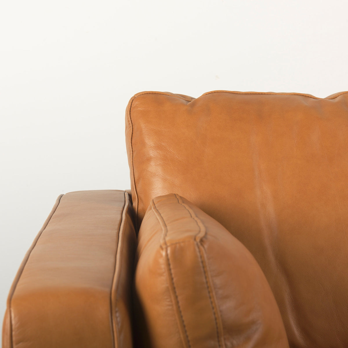 Elton Tan Leather Sofa - Ornate Home