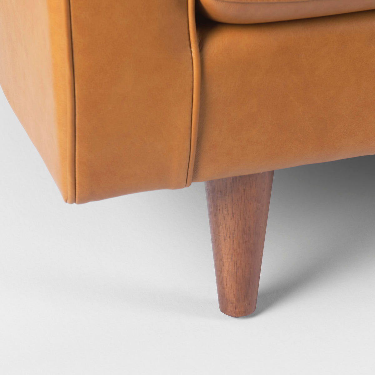 Elton Tan Leather Sofa - Ornate Home