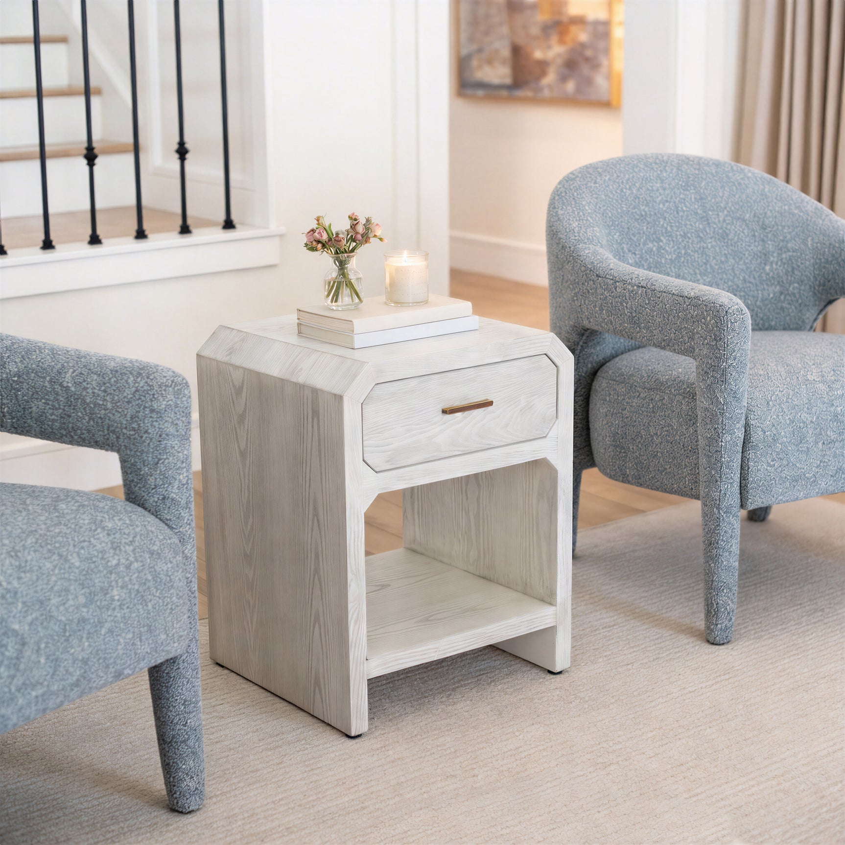 Eluma Dusty Teal Accent Chair - Ornate Home