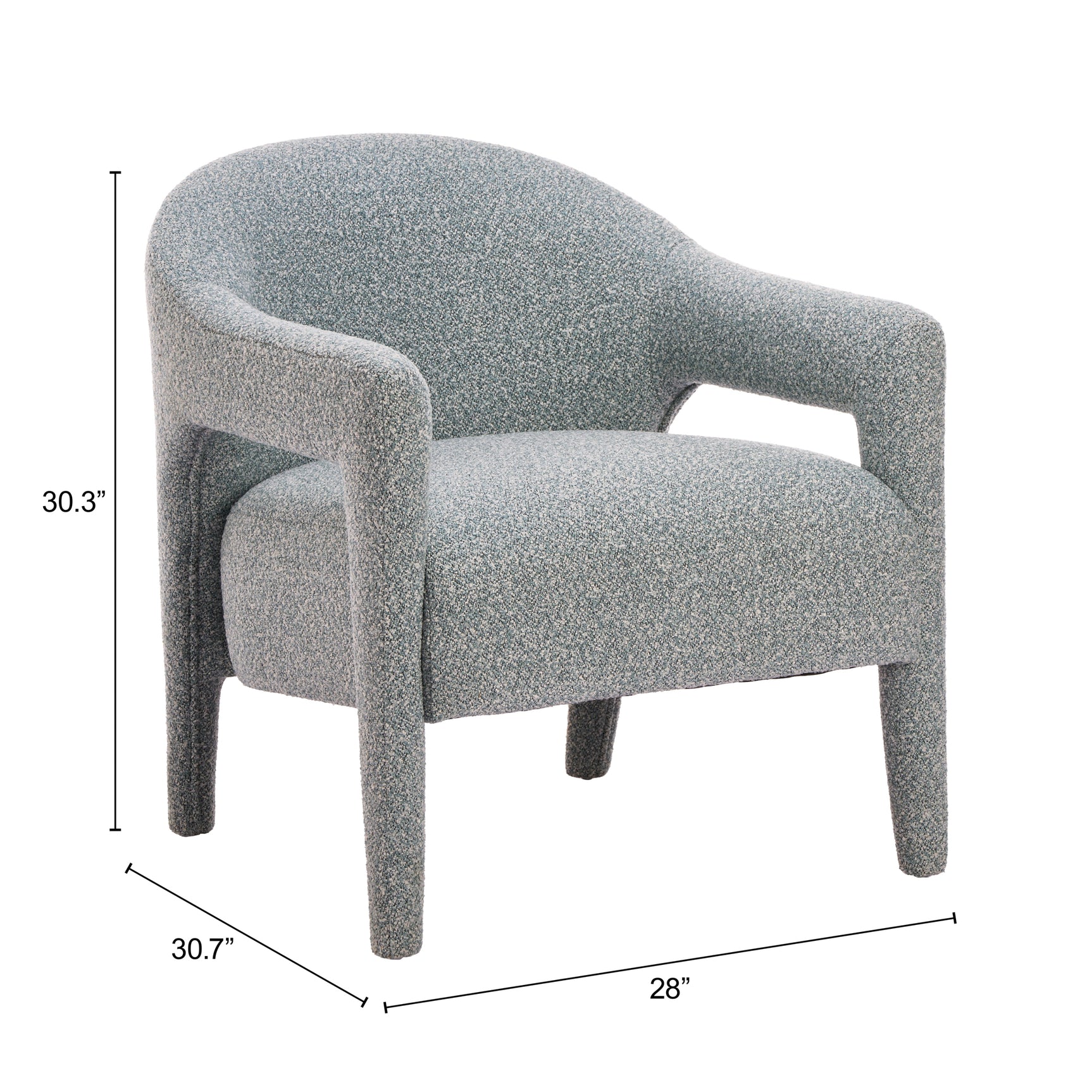 Eluma Dusty Teal Accent Chair