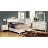 Elvas White E.King Bed - Ornate Home