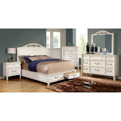 Elvas White E.King Bed - Ornate Home