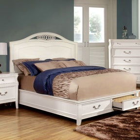 Elvas White E.King Bed - Ornate Home