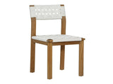 Elvia White/Natural Outdoor Dining Chair - Ornate Home