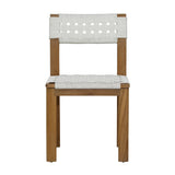 Elvia White/Natural Outdoor Dining Chair - Ornate Home