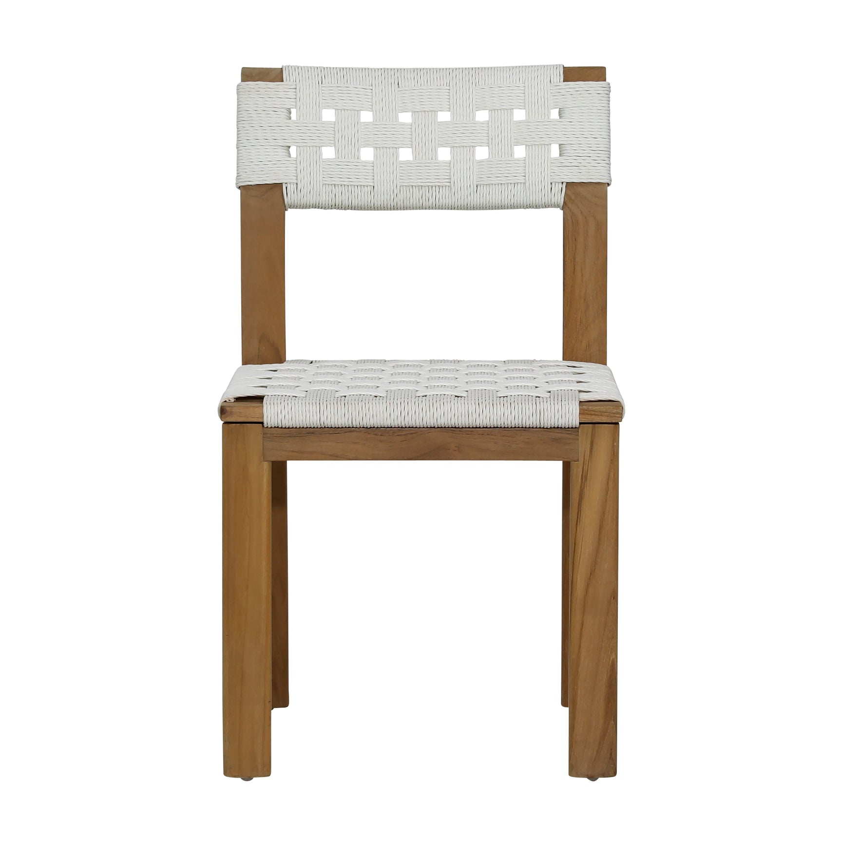 Elvia White/Natural Outdoor Dining Chair - Ornate Home