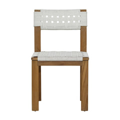 Elvia White/Natural Outdoor Dining Chair - Ornate Home