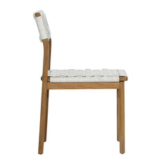 Elvia White/Natural Outdoor Dining Chair - Ornate Home