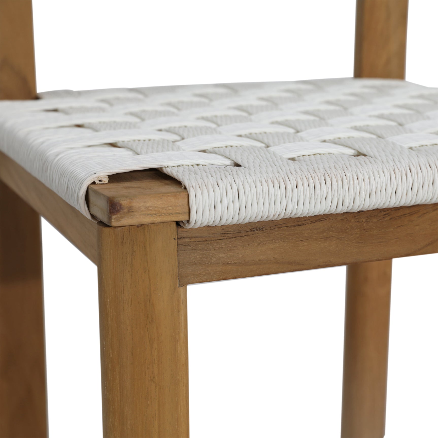 Elvia White/Natural Outdoor Dining Chair - Ornate Home