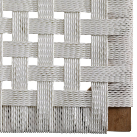 Elvia White/Natural Outdoor Dining Chair - Ornate Home