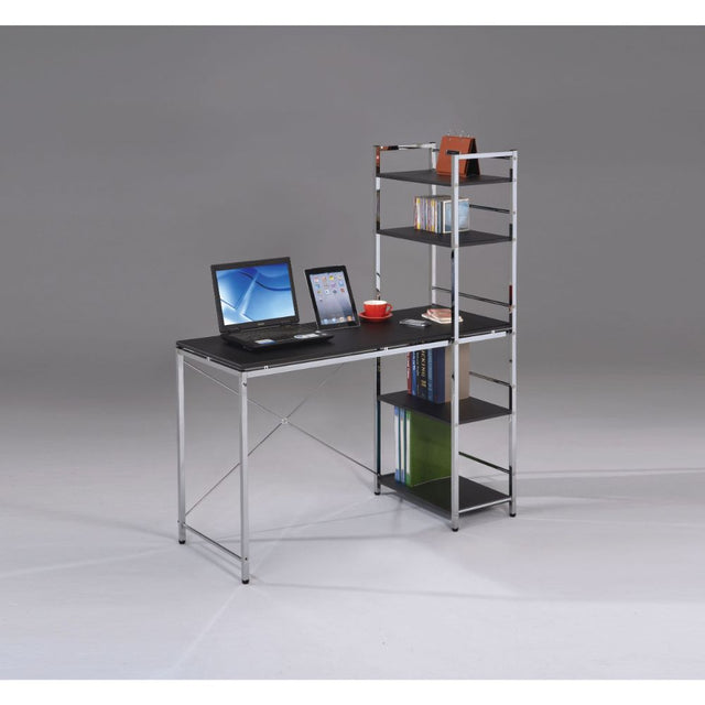 Elvis Black & Chrome Computer Desk - Ornate Home