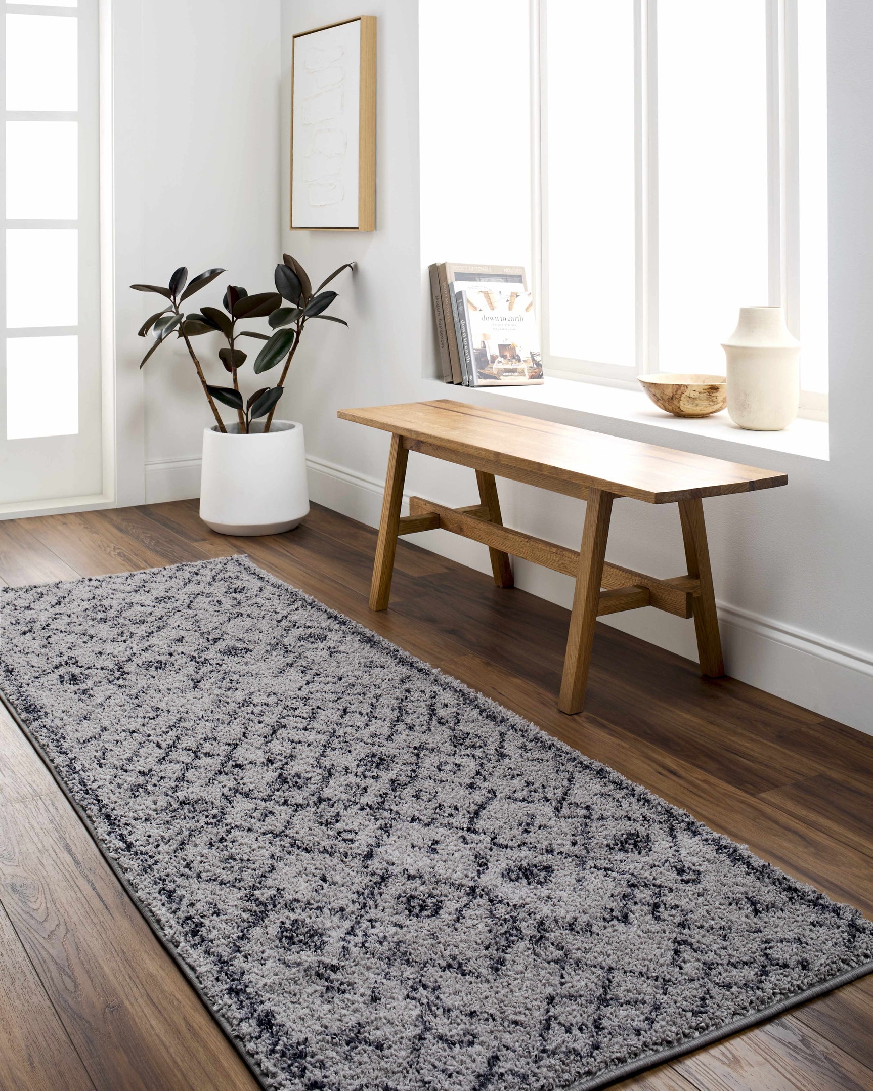 Elyes Gray Washable Area Rug - Clearance - Ornate Home