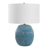 Elysia Blue/Green Textured Table Lamp - Ornate Home