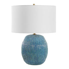 Elysia Blue/Green Textured Table Lamp - Ornate Home