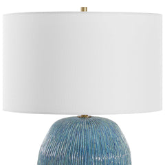 Elysia Blue/Green Textured Table Lamp - Ornate Home