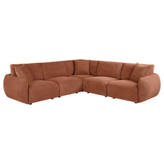 Elysia Coral 5-piece Chenille Upholstered Modular Sectional Sofa - Ornate Home
