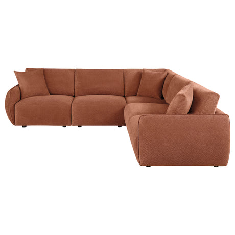 Elysia Coral 5-piece Chenille Upholstered Modular Sectional Sofa - Ornate Home