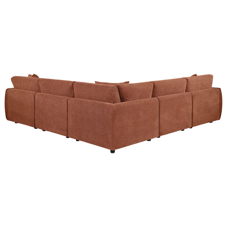 Elysia Coral 5-piece Chenille Upholstered Modular Sectional Sofa - Ornate Home