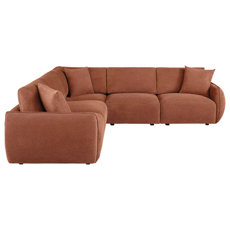 Elysia Coral 5-piece Chenille Upholstered Modular Sectional Sofa - Ornate Home