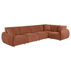 Elysia Coral 5-piece Chenille Upholstered Modular Sectional Sofa - Ornate Home
