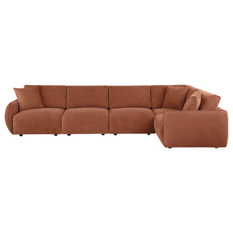 Elysia Coral 5-piece Chenille Upholstered Modular Sectional Sofa - Ornate Home
