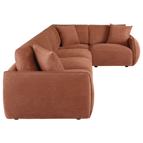 Elysia Coral 5-piece Chenille Upholstered Modular Sectional Sofa - Ornate Home