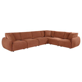 Elysia Coral 6-piece Chenille Upholstered Modular Sectional Sofa - Ornate Home
