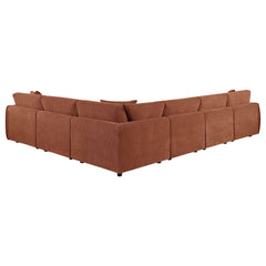Elysia Coral 6-piece Chenille Upholstered Modular Sectional Sofa - Ornate Home