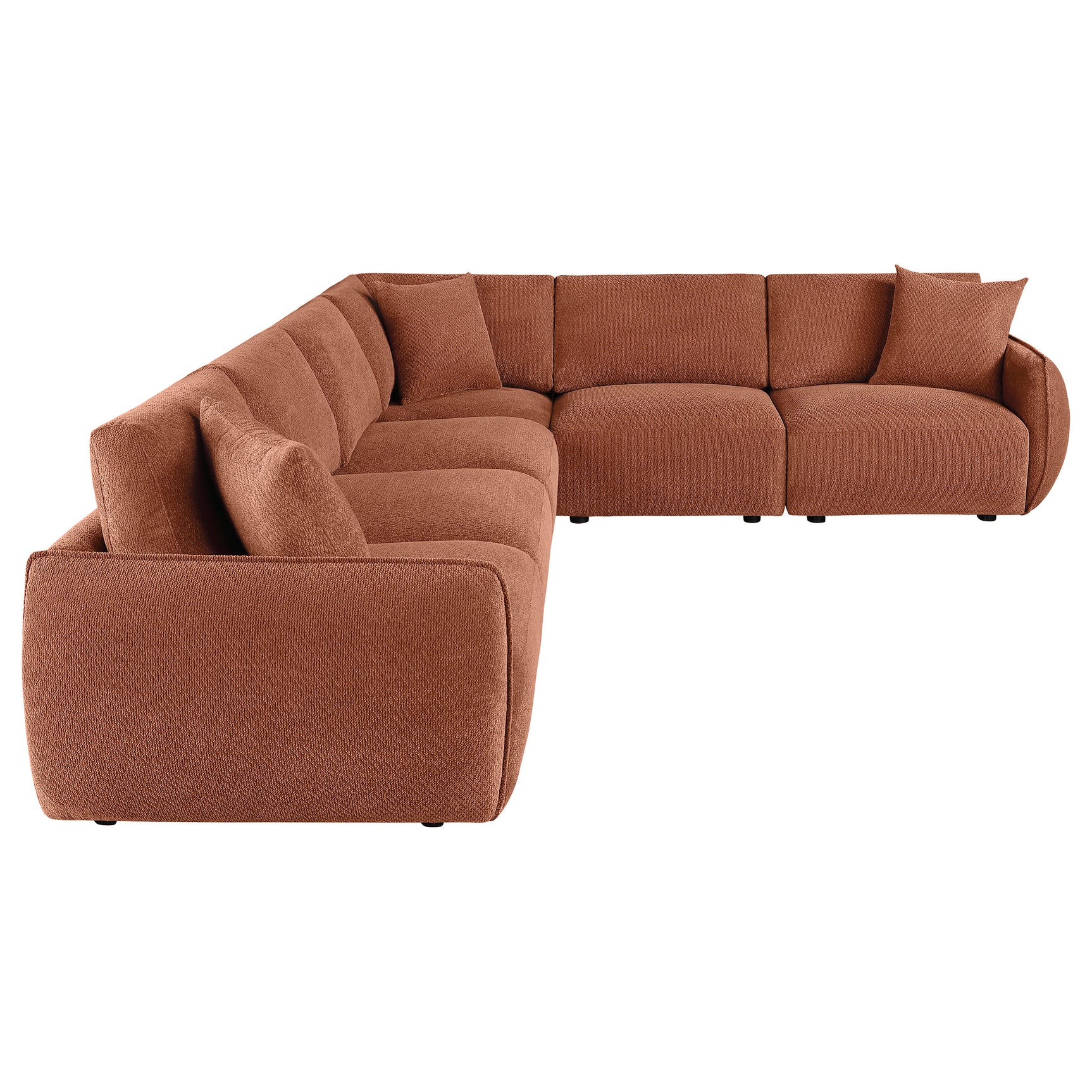Elysia Coral 6-piece Chenille Upholstered Modular Sectional Sofa - Ornate Home