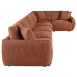 Elysia Coral 6-piece Chenille Upholstered Modular Sectional Sofa - Ornate Home