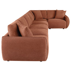 Elysia Coral 6-piece Chenille Upholstered Modular Sectional Sofa - Ornate Home