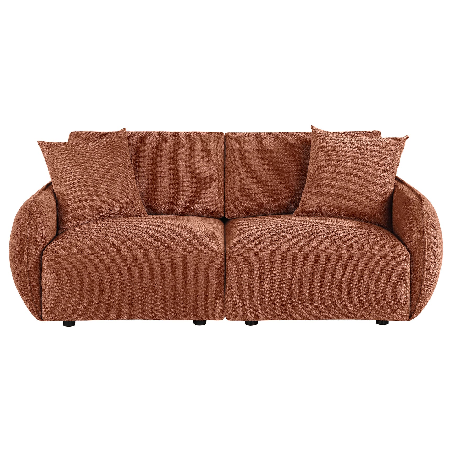Elysia Coral Chenille Upholstered Modular Lounge Loveseat - Ornate Home
