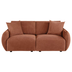Elysia Coral Chenille Upholstered Modular Lounge Loveseat - Ornate Home