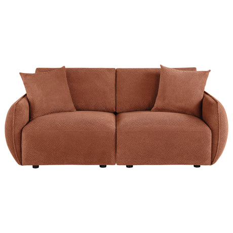 Elysia Coral Chenille Upholstered Modular Lounge Loveseat - Ornate Home