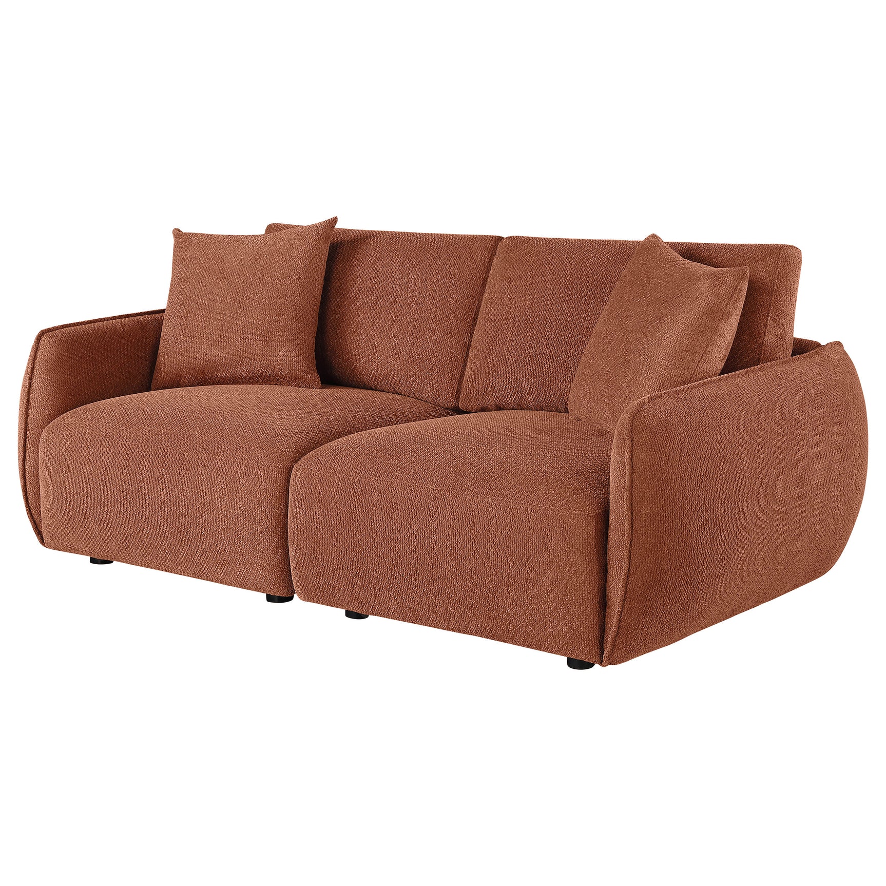 Elysia Coral Chenille Upholstered Modular Lounge Loveseat - Ornate Home