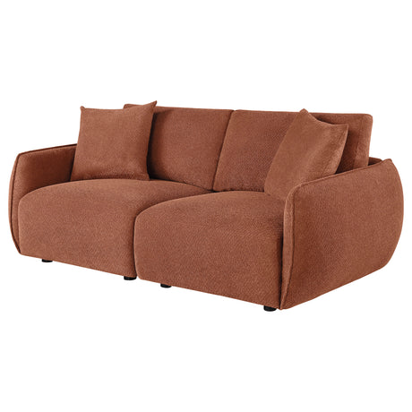 Elysia Coral Chenille Upholstered Modular Lounge Loveseat - Ornate Home