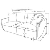 Elysia Coral Chenille Upholstered Modular Lounge Loveseat - Ornate Home