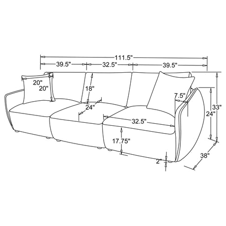 Elysia Coral Chenille Upholstered Modular Lounge Sofa - Ornate Home