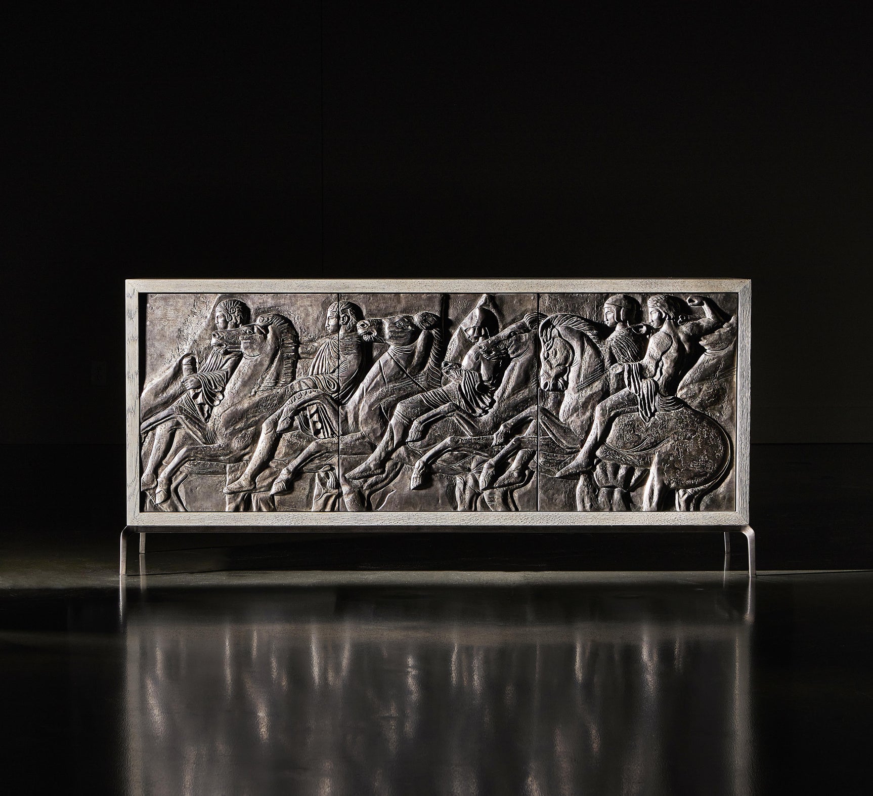 Elysia Dark Bronze/Weathered Greige Buffet - Ornate Home