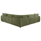 Elysia Green 5-piece Chenille Upholstered Modular Sectional Sofa - Ornate Home