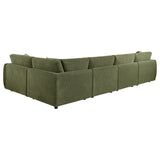 Elysia Green 5-piece Chenille Upholstered Modular Sectional Sofa - Ornate Home