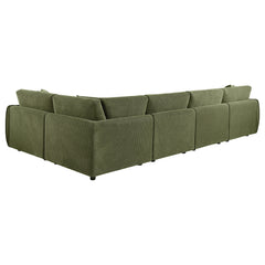 Elysia Green 5-piece Chenille Upholstered Modular Sectional Sofa - Ornate Home