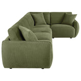 Elysia Green 5-piece Chenille Upholstered Modular Sectional Sofa - Ornate Home