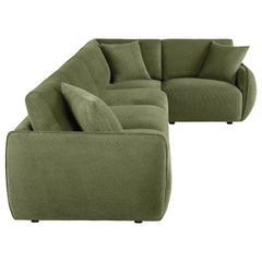 Elysia Green 5-piece Chenille Upholstered Modular Sectional Sofa - Ornate Home