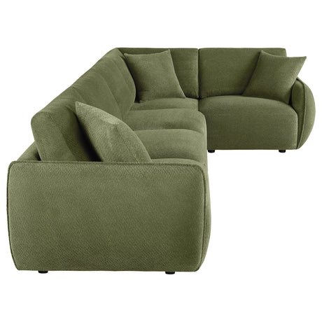 Elysia Green 5-piece Chenille Upholstered Modular Sectional Sofa - Ornate Home