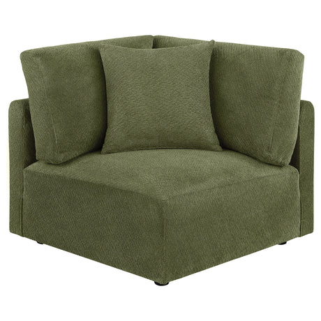 Elysia Green 5-piece Chenille Upholstered Modular Sectional Sofa - Ornate Home