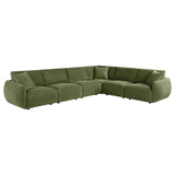 Elysia Green 6-piece Chenille Upholstered Modular Sectional Sofa - Ornate Home