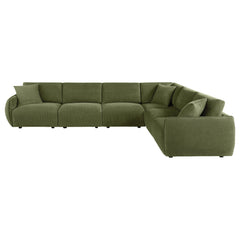 Elysia Green 6-piece Chenille Upholstered Modular Sectional Sofa - Ornate Home