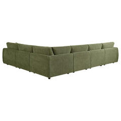 Elysia Green 6-piece Chenille Upholstered Modular Sectional Sofa - Ornate Home